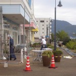 道の駅 伊東マリンタウン 塗装工事（後半）の様子