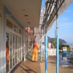 道の駅 伊東マリンタウン 塗装工事（後半）の様子